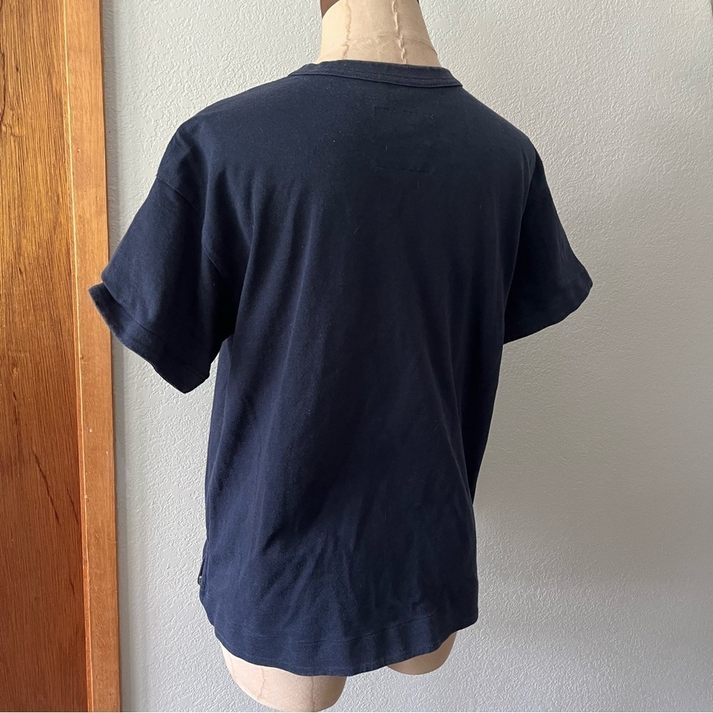 SACAI sz 1 S Navy Blue Short Sleeve Tshirt Tee Paradise Garage Side Zippers - Picture 6 of 14